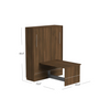 Inovabed Medium Walnut Murphy Bed w/ Table