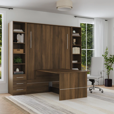 Inovabed Medium Walnut Murphy Bed w/ Table